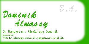 dominik almassy business card